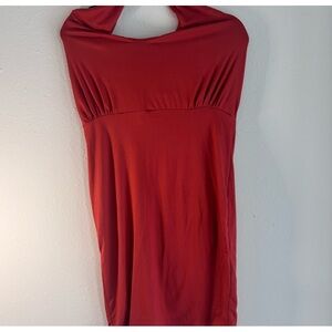 Ashley Stewart backless burnt orange Women's sun Dress